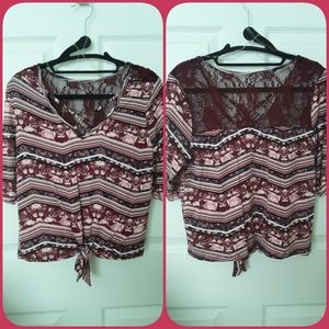 3/4 Sleeve Printed Tops